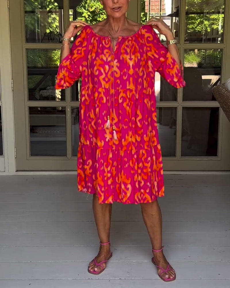 Rita – Abito boho stampato