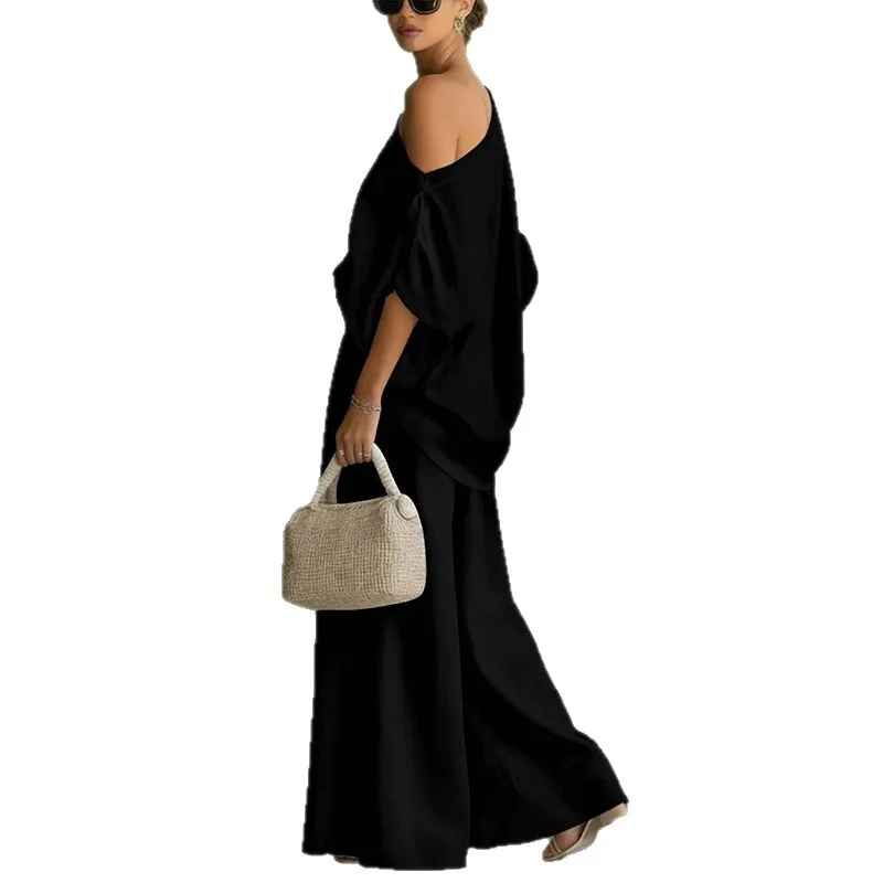 Lisa | Top morbido a spalle scoperte e pantaloni tapered