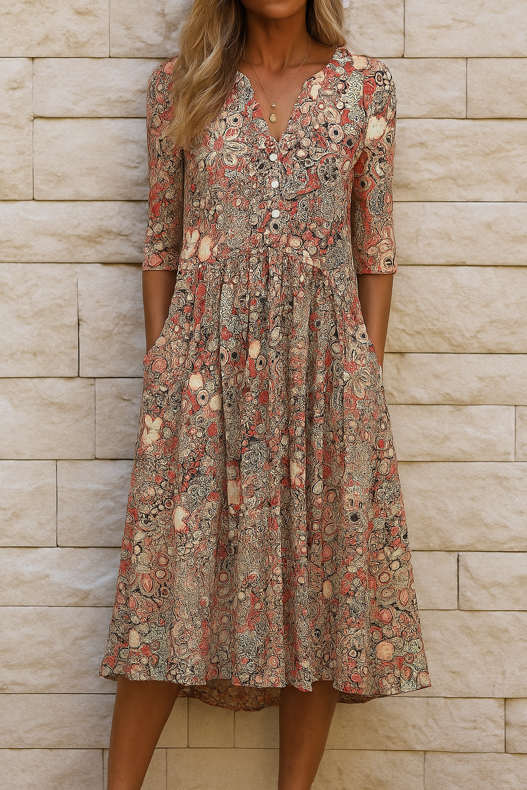 OLIVIA | ABITO ELEGANTE CON SCOLLO A V