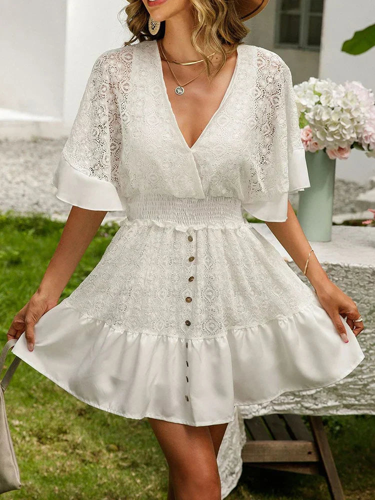 Carla – Abito boho in pizzo