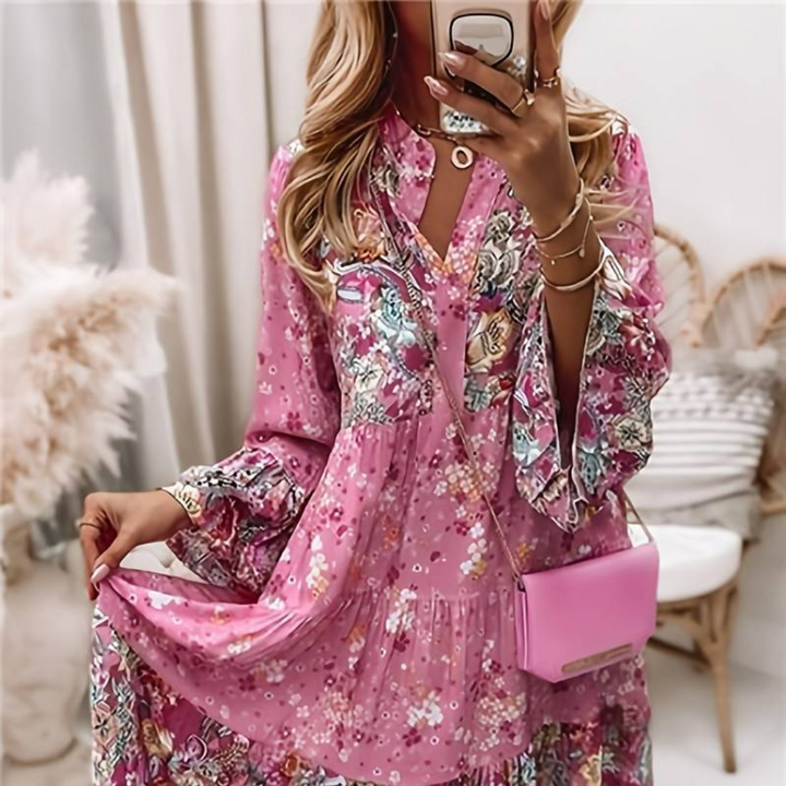 Elena – Abito boho stampato