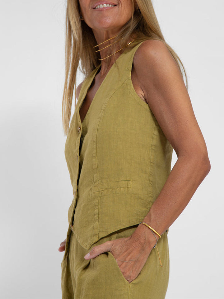 Aira – Completo elegante di due pezzi con gilet e pantaloni a gamba larga