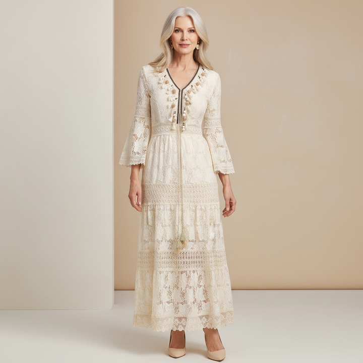 Amelia – Abito boho in pizzo