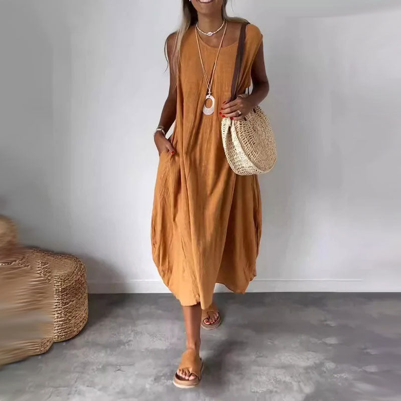 Amelia – Abito boho smanicato