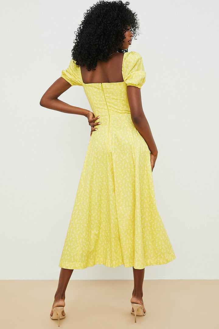 Arianna – Abito boho con maniche a sbuffo