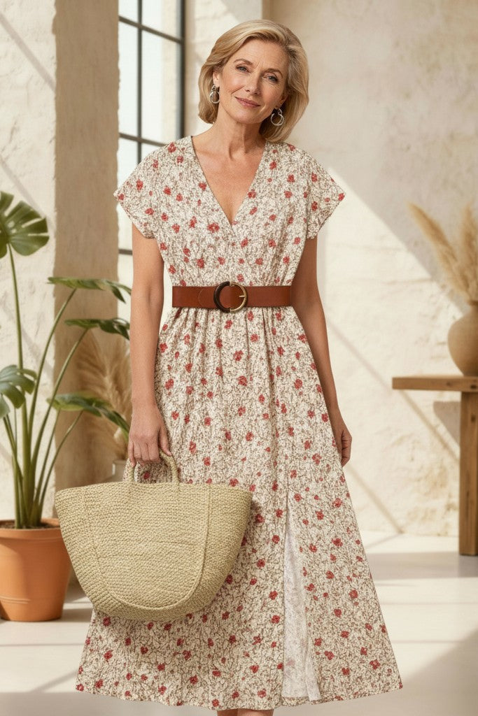 Bruna – Abito boho maxi con cintura